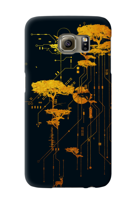 Nature Panels on Gold by ecologyink