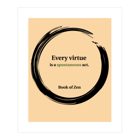 Zen Quote About Virtue by bookofzen