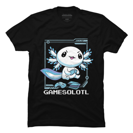 Gamesolotl Gamer Axolotl Fish Playing Video Games Lizard by BuddyTees