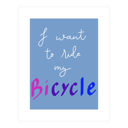 I want to ride my Bicycle White by MaybePile