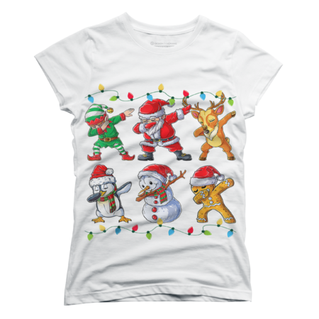 Dabbing Santa Elf Friends Christmas T-shirt