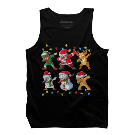 Dabbing Santa Elf Friends Christmas T-shirt