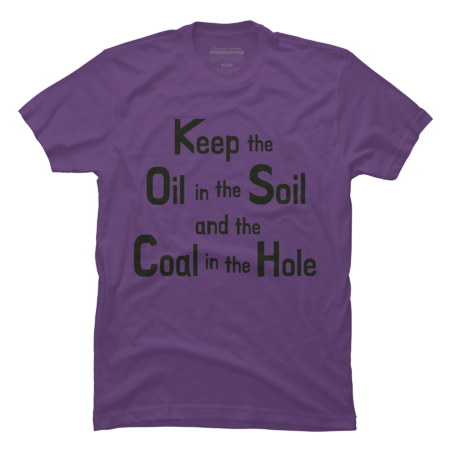 Keep oil in the soil and  coal in the ground!