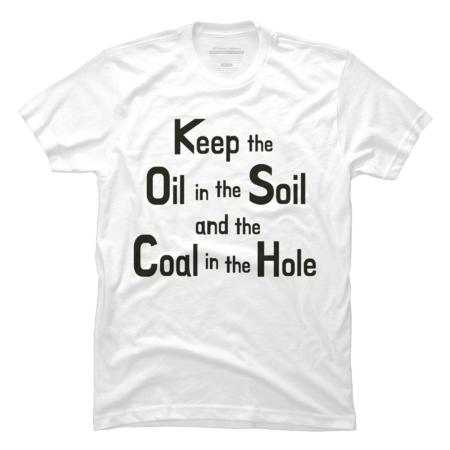 Keep oil in the soil and  coal in the ground!