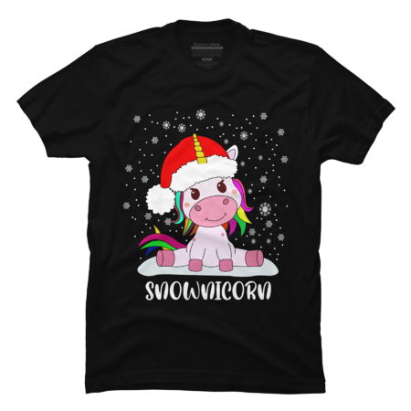 Snownicorn Unicorn Christmas Ugly Christmas by yargic