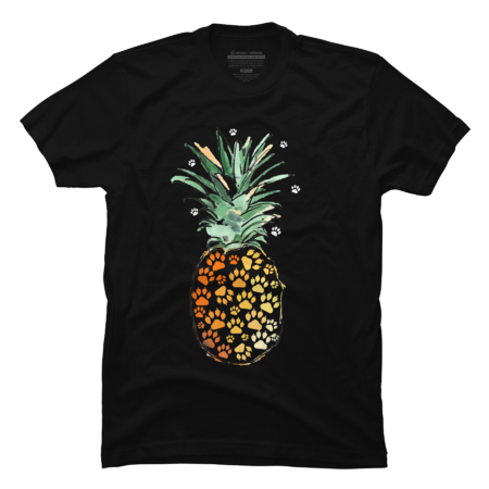 Cute Dog Paw Pineapple T-Shirt