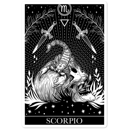 Zodiac sign tarot card Scorpio by melazergDesign