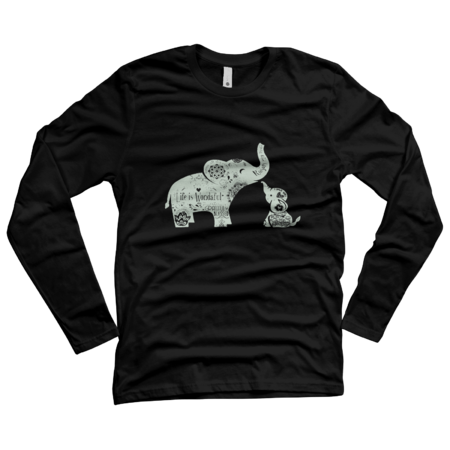 Elephant shirt- Mama and Baby Elephants Shirt by MasterVina