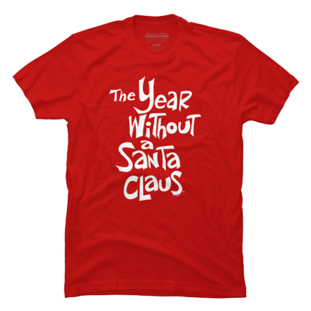 The Year Without A Santa Claus White Text Logo