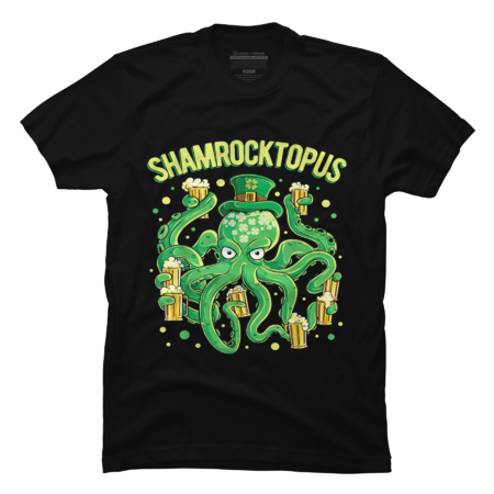 Shamrocktopus shirt-  Octopus Leprechaun Beer by Kemkem