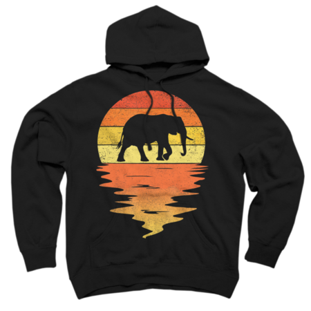 Animal shirt- sunset Elephant 70s