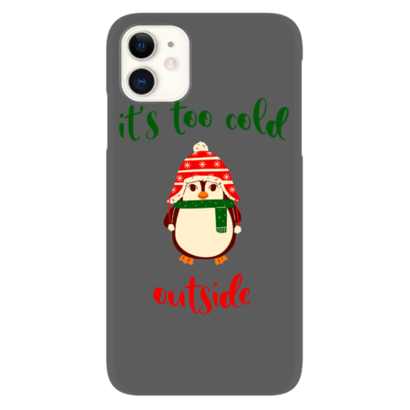 Its too cold outside Cute Christmas Penguin Tis The Season To Be by BoogieCreates