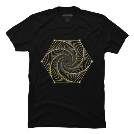 Spiraling Hexagon Sacred Geometry Tshirt