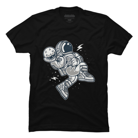 Funny Astronaut Basketball  T-Shirt