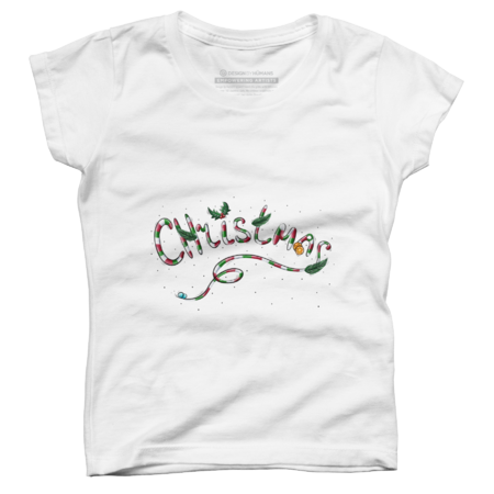 festive striped lettering christmas by LuBeeArt