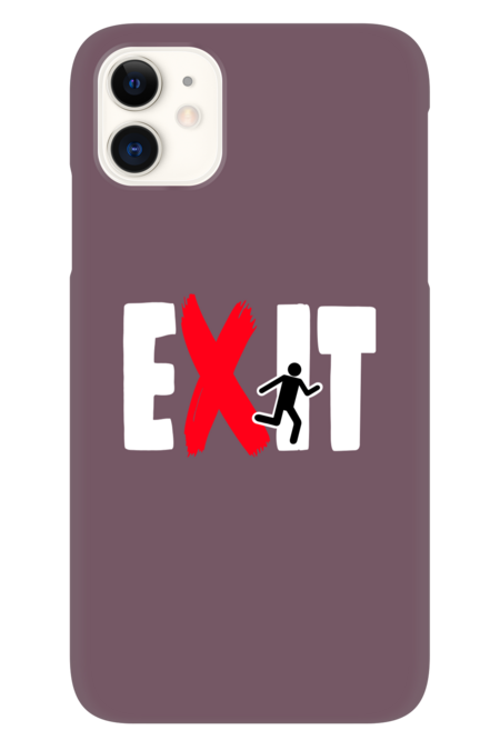 exit with a red x