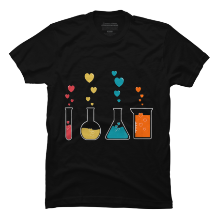 Chemistry Shirt- Chemical reaction Hearts