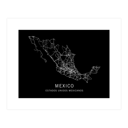 Mexico Road Map by ClarkStreetPress