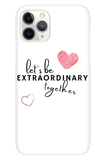 Let's be extraordinary together pink hearts for Valentine's Day by BoogieCreates