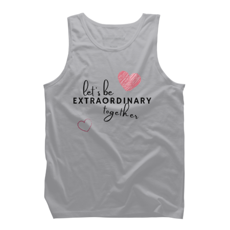 Let's be extraordinary together pink hearts for Valentine's Day by BoogieCreates