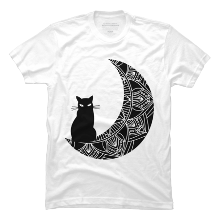 Halloween Mandala Black Cat Moon