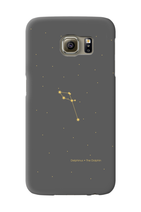 Delphinus Constellation in Gold by PrintStopStudio