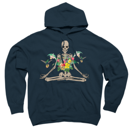 Meditate-Skeleton meditation Flower