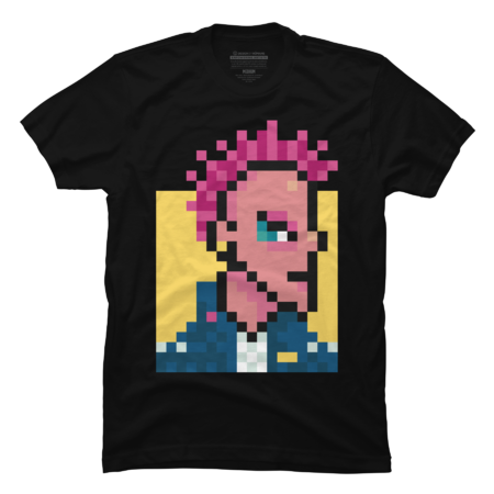 Pink Hair Punk Boy Pixel Art