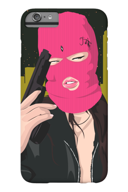 Ski Mask Gangster Girl by Illustrationalofficial