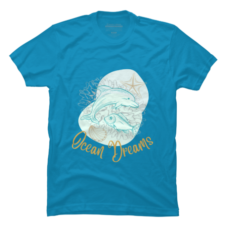 Dolphin and coral Ocean Dream T-Shirt by Mintan