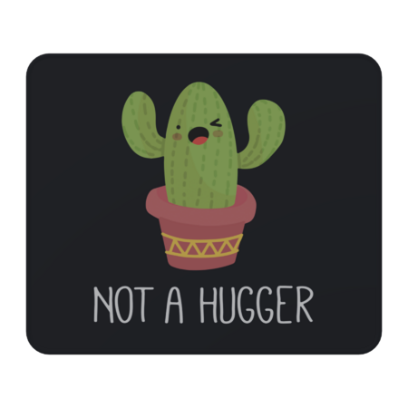 Not A Hugger Cactus Kawaii Emotional Plant Garden Themed by almudesign