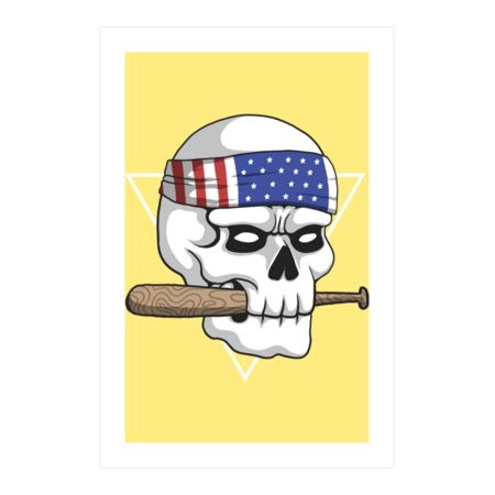 Skull Usa Gangster Illustration by CreativeStyle