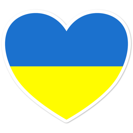 Ukraine Heart Flag
