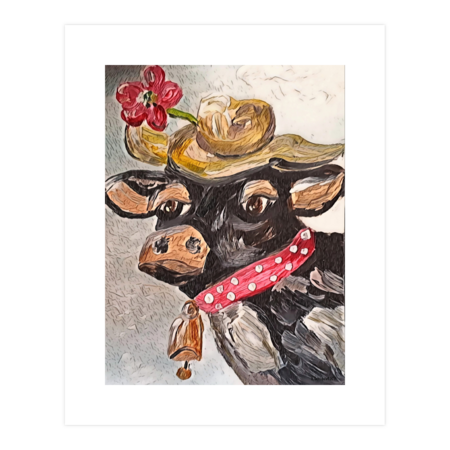 Gussied Up Cow by EloiseART