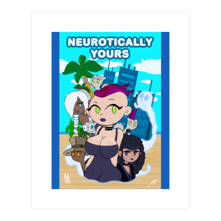 Neurotically Yours No. 1 Cover Art Print (Island Series) by illwillpress