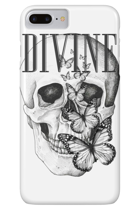 Divine Skull and Butterflies by designcrypt