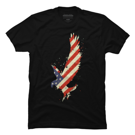 Vintage US America Flag Eagle Splash by Delun