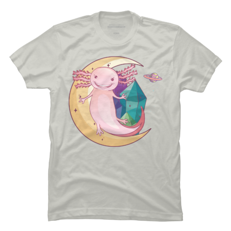Axolotl On The Moon by artado