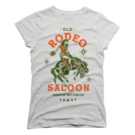 Old Rodeo Saloon: Giddy Up Buttercup! Vintage Cowgirl Pinup by TheWhiskeyGinger