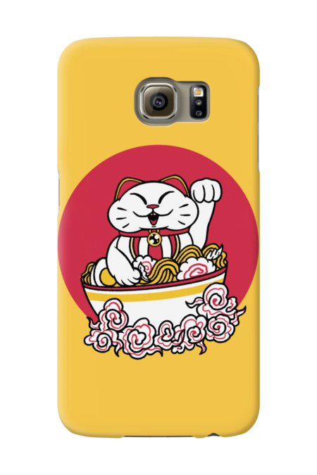 Japanese Ramen Noodles Neko Cat Kawaii by SasseeDesigns