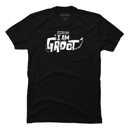 I Am Groot White Text Logo