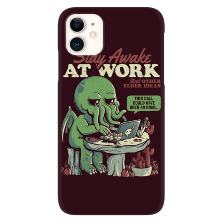 Stay Awake at Work - Funny Horror Cthulhu Monster Gift by EduEly