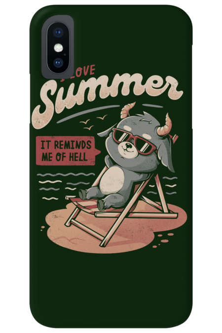 I Love Summer Hell - Cute Evil Creepy Baphomet Gift by EduEly