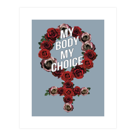 My Body My Choice in red tones