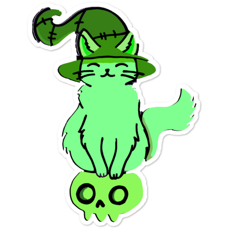 wizard cat cute illustration