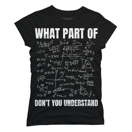 What Part Of Don't You Understand Funny Math Teacher by edsonramos