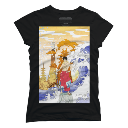 Anime Monkey D. Luffy in Wano Country T-shirt &amp; Accessories by OtakuFashion
