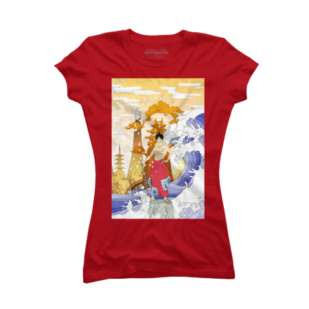 Anime Monkey D. Luffy in Wano Country T-shirt &amp; Accessories by OtakuFashion