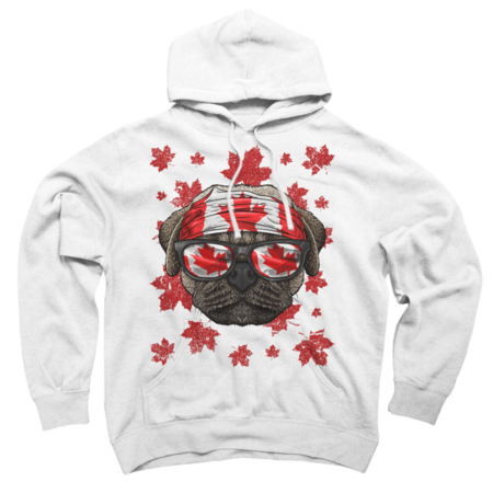 Canadian Pug Patriotic Canada Flag Maple Leaf Pride