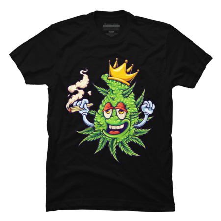 Cannabis leaf king smoking weed